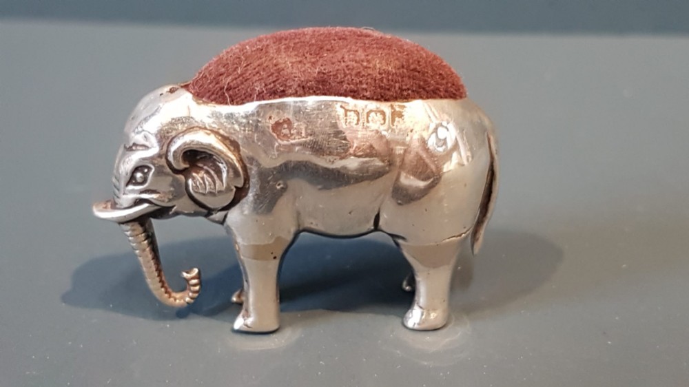 Edwardian Silver Elephant Pin Cushion