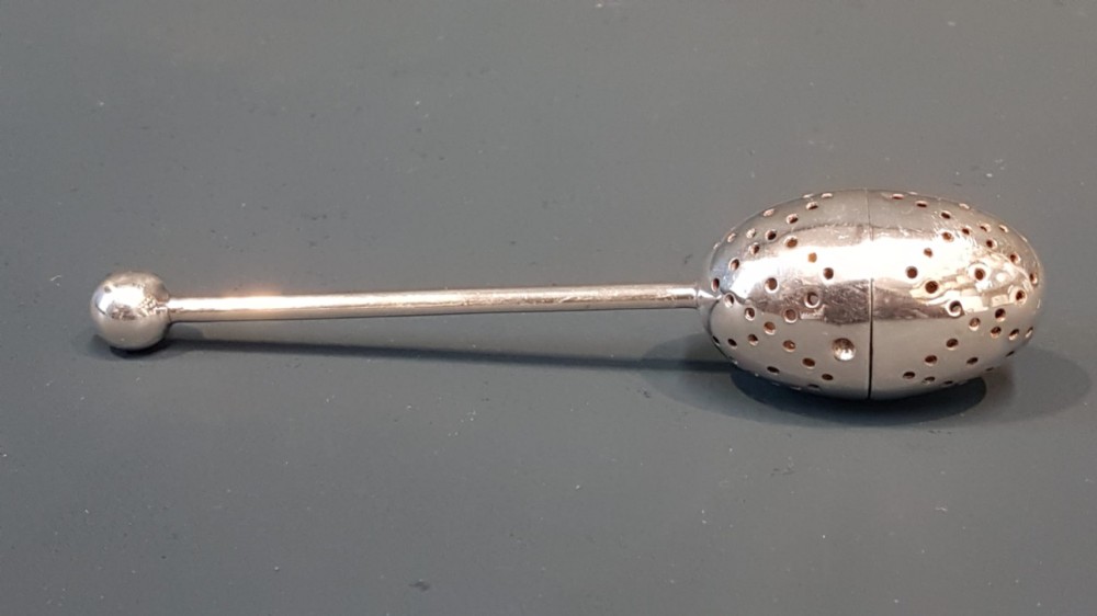Edwardian Cast Silver Tea Infuser