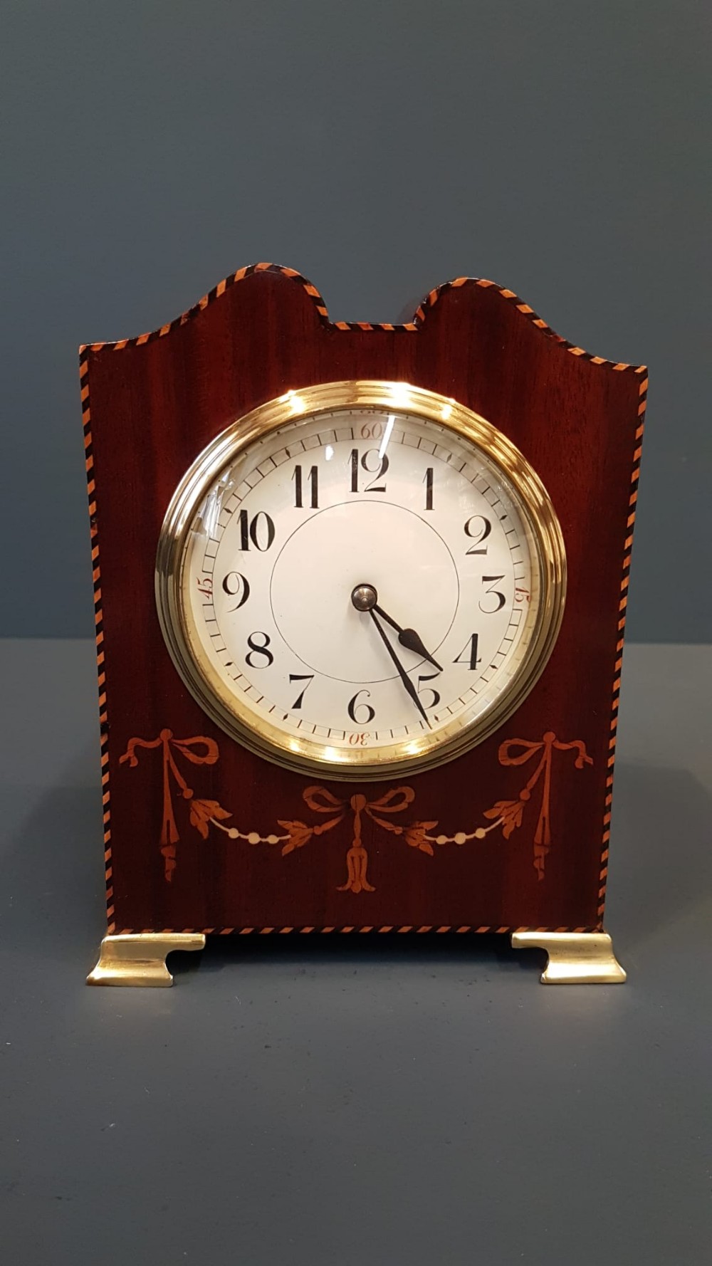 Edwardian Swept Top Mantel Clock