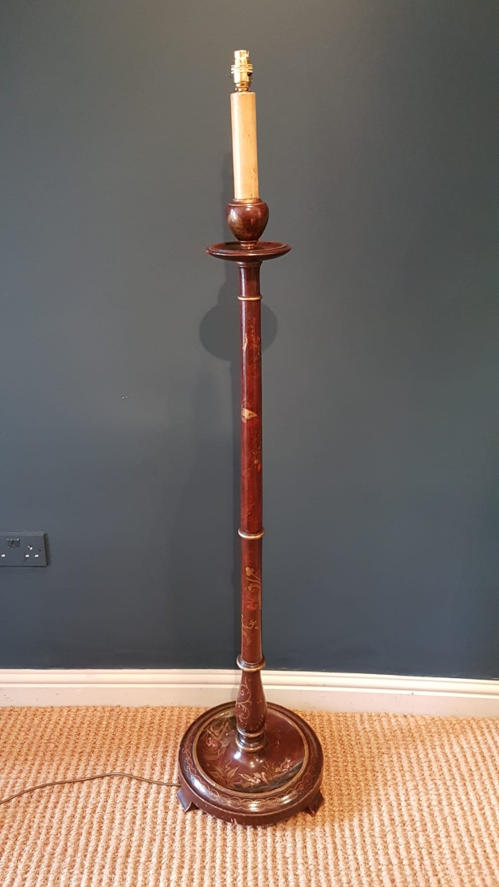 1920's Chinoiserie Lamp Standard