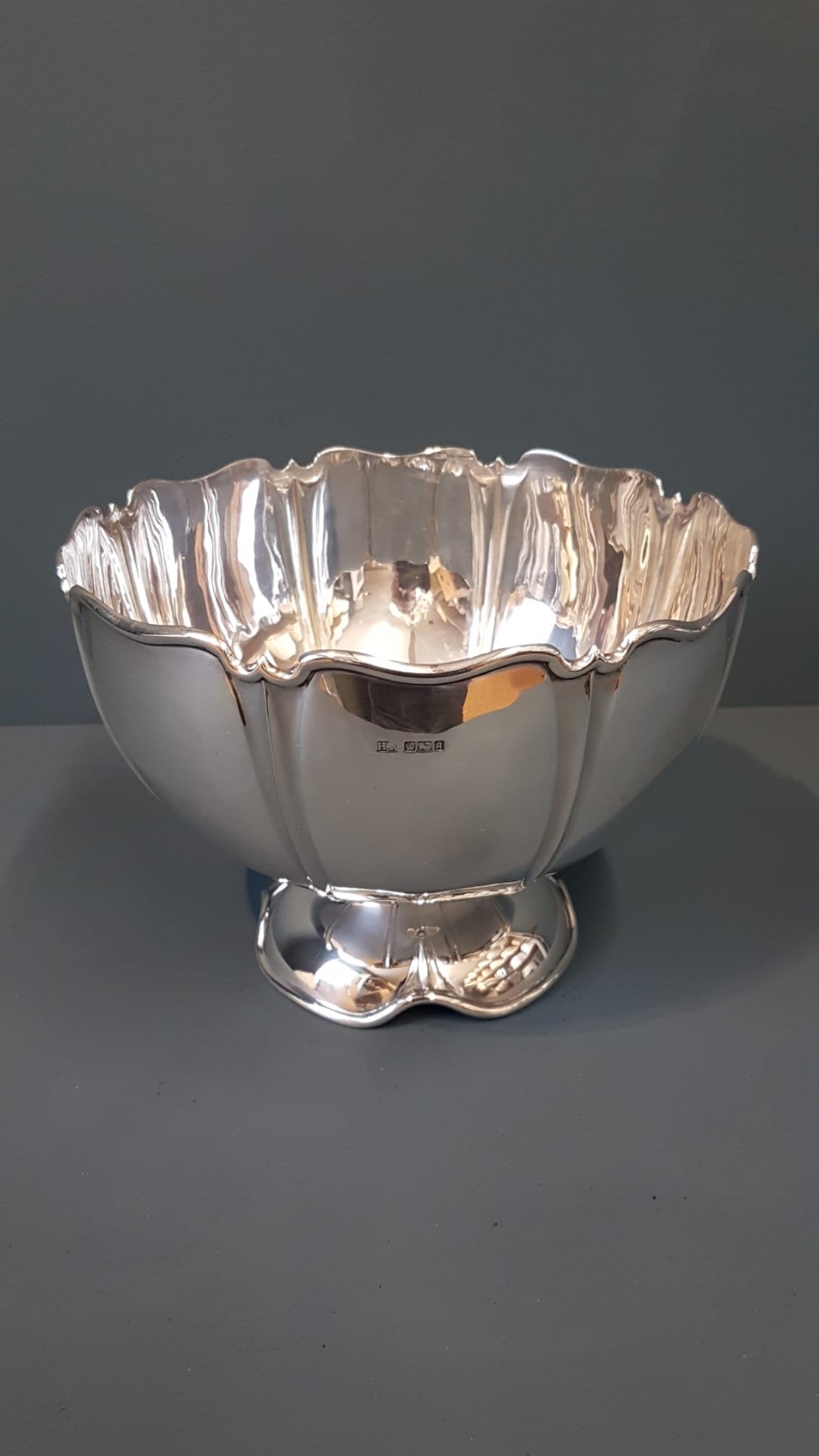 Large Edwardian Solid Silver Bowl
