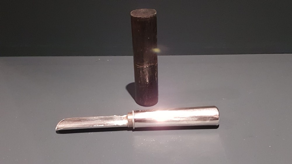 Rare Early Victorian Silver Apple Corer and Case