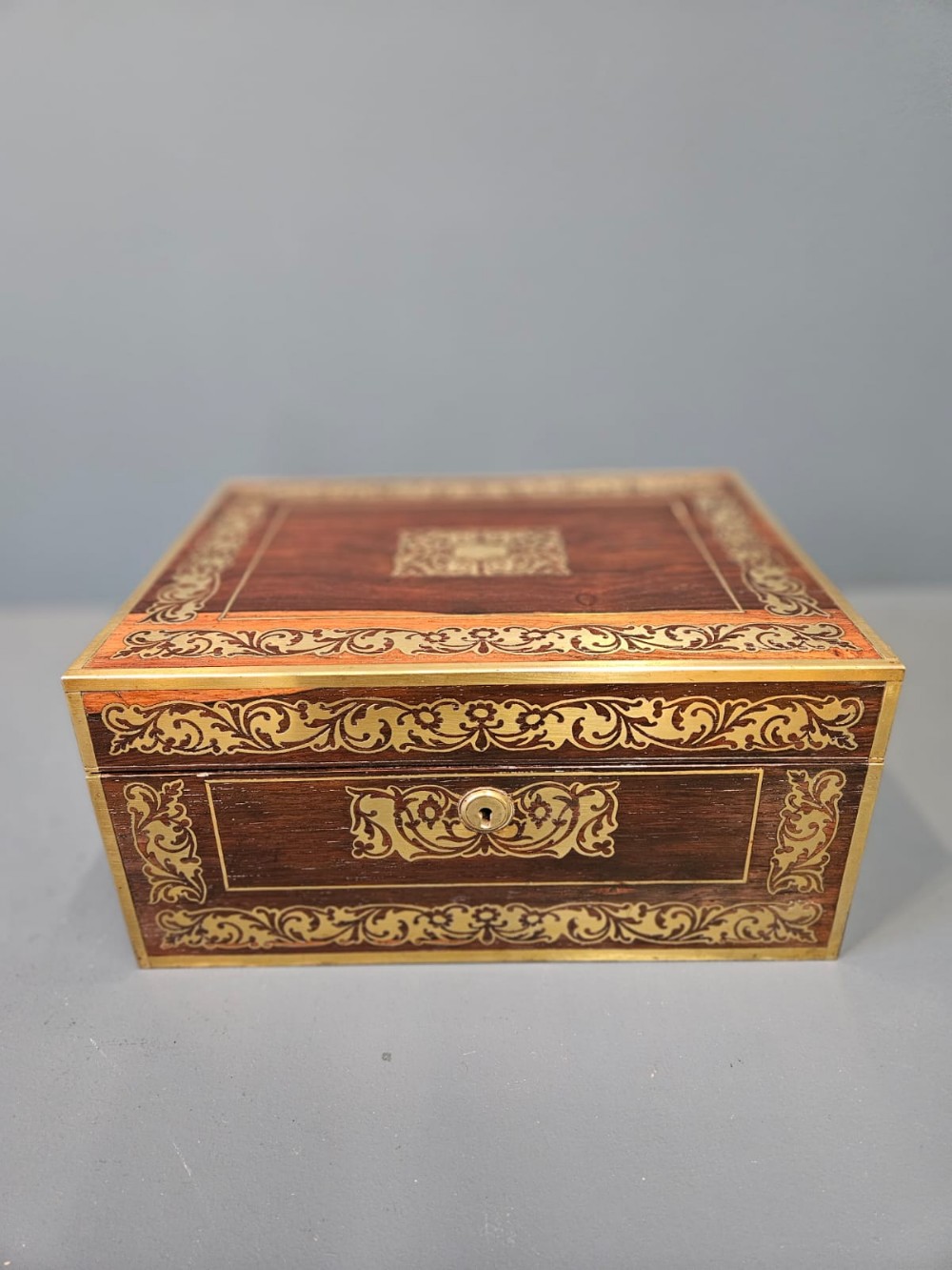 Regency Rosewood Ladies Jewel & Needlework Box