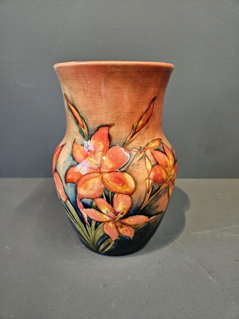 Superb Large Moorcroft Freesia Flambe Vase