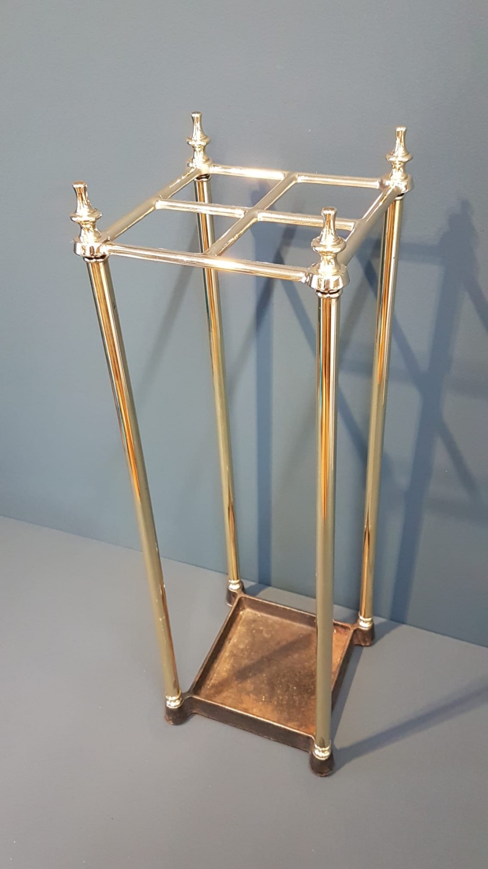 Edwardian Brass and Cast Iron Stick Stand