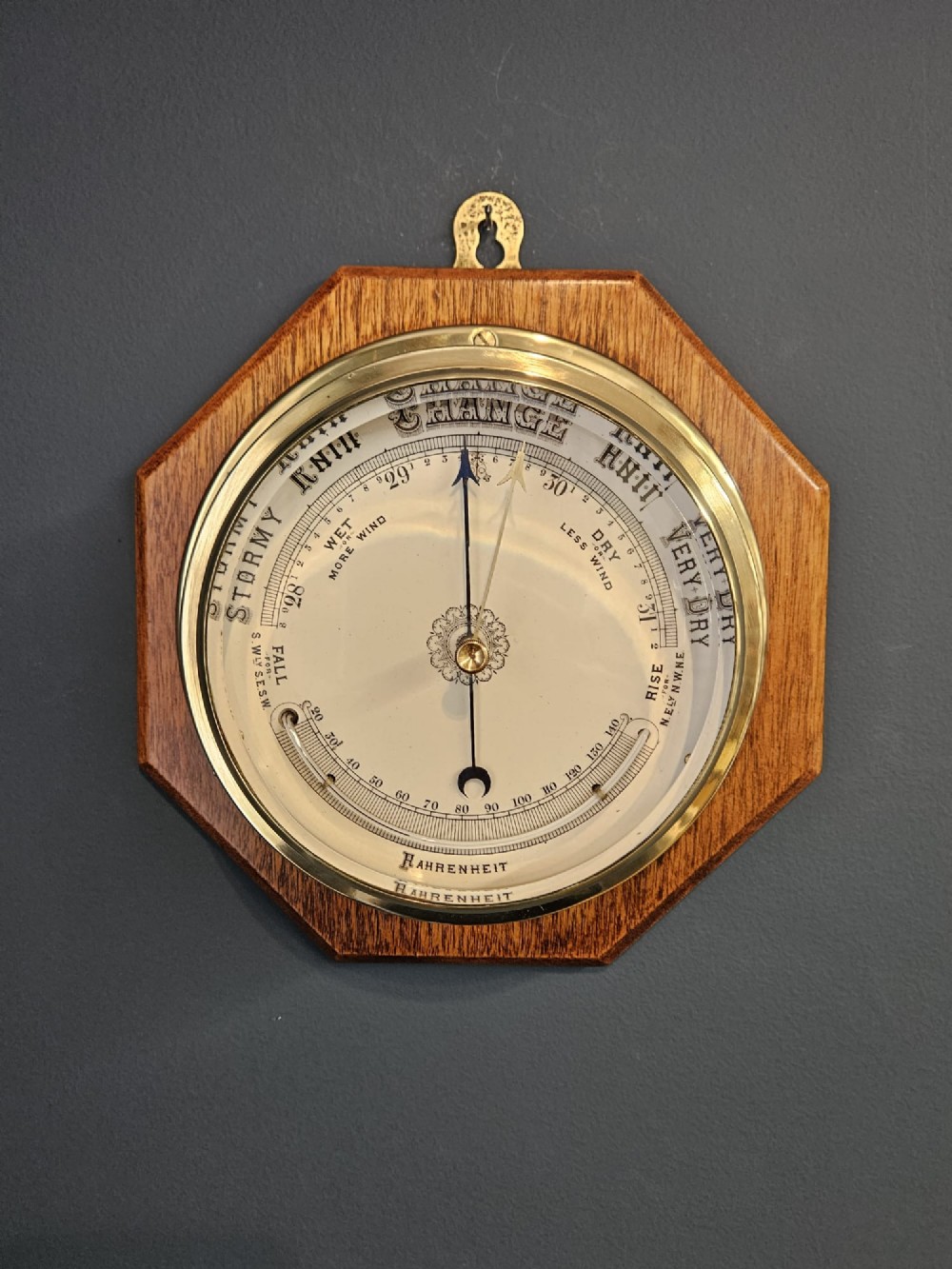 Outstanding Quality Marine Barometer with Crescent Thermometer