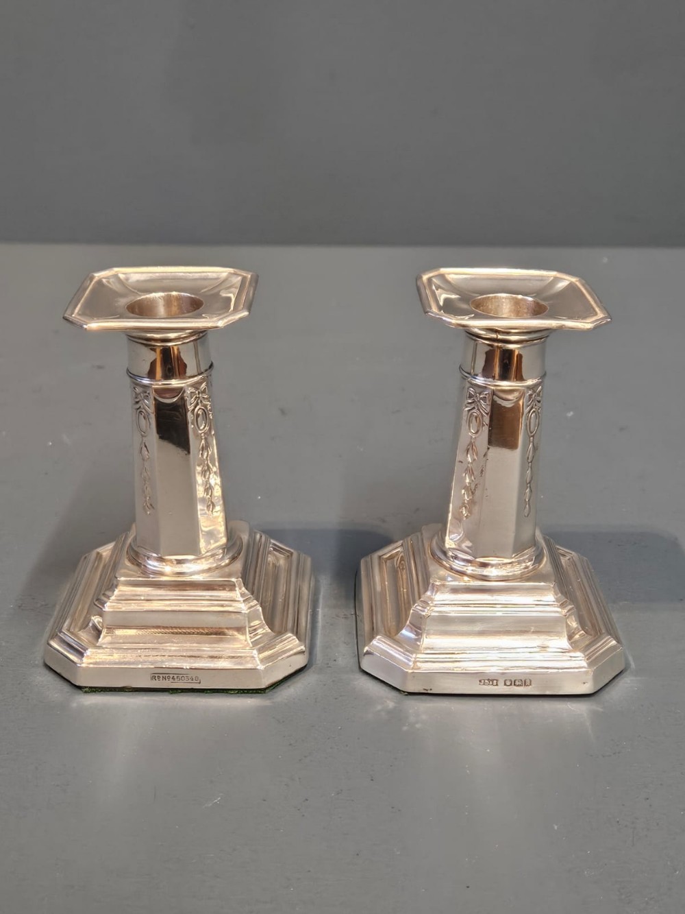 Pair of Edwardian Solid Silver Candlesticks