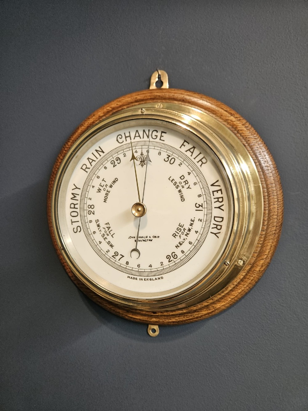 Barkers Kensington Bulk Head Barometer