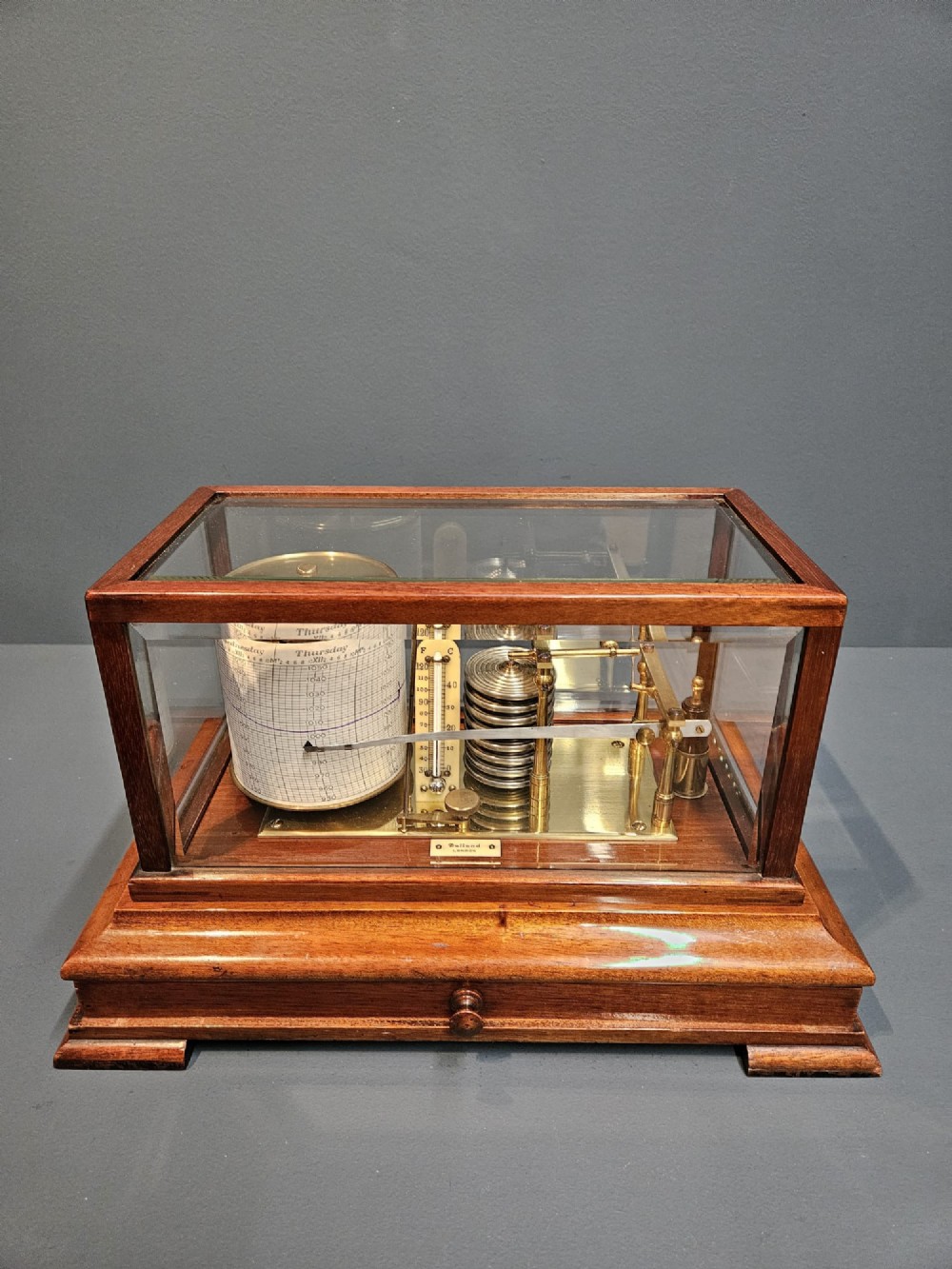 Fine Quality Walnut Cased Barograph by Dollond London