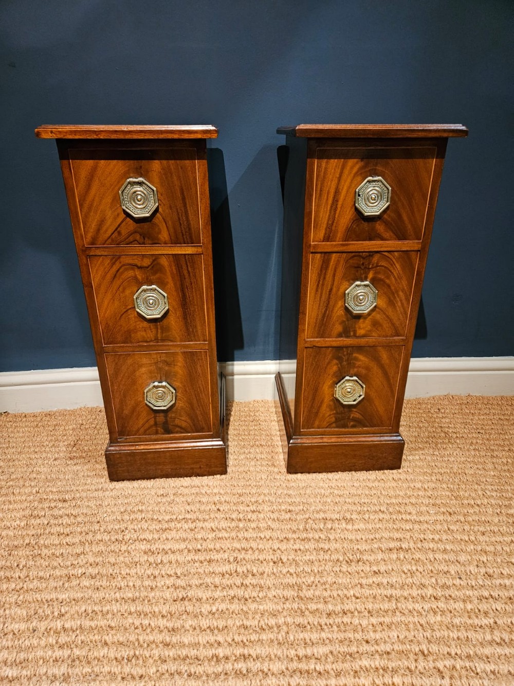 Pair of Early Victorian Narrow Chests