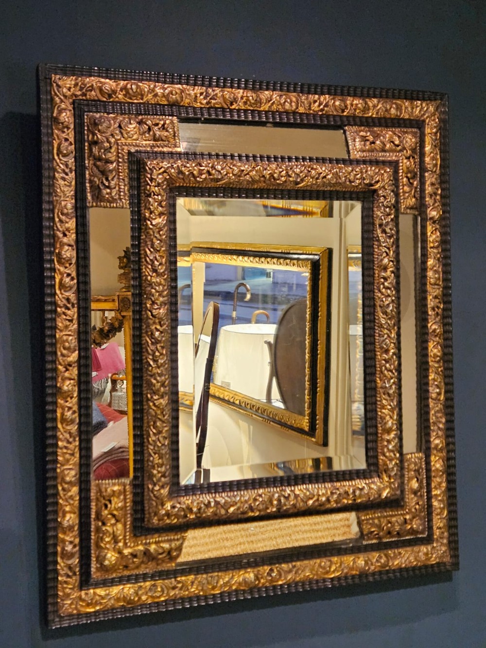 Victorian Cushion Framed Mirror