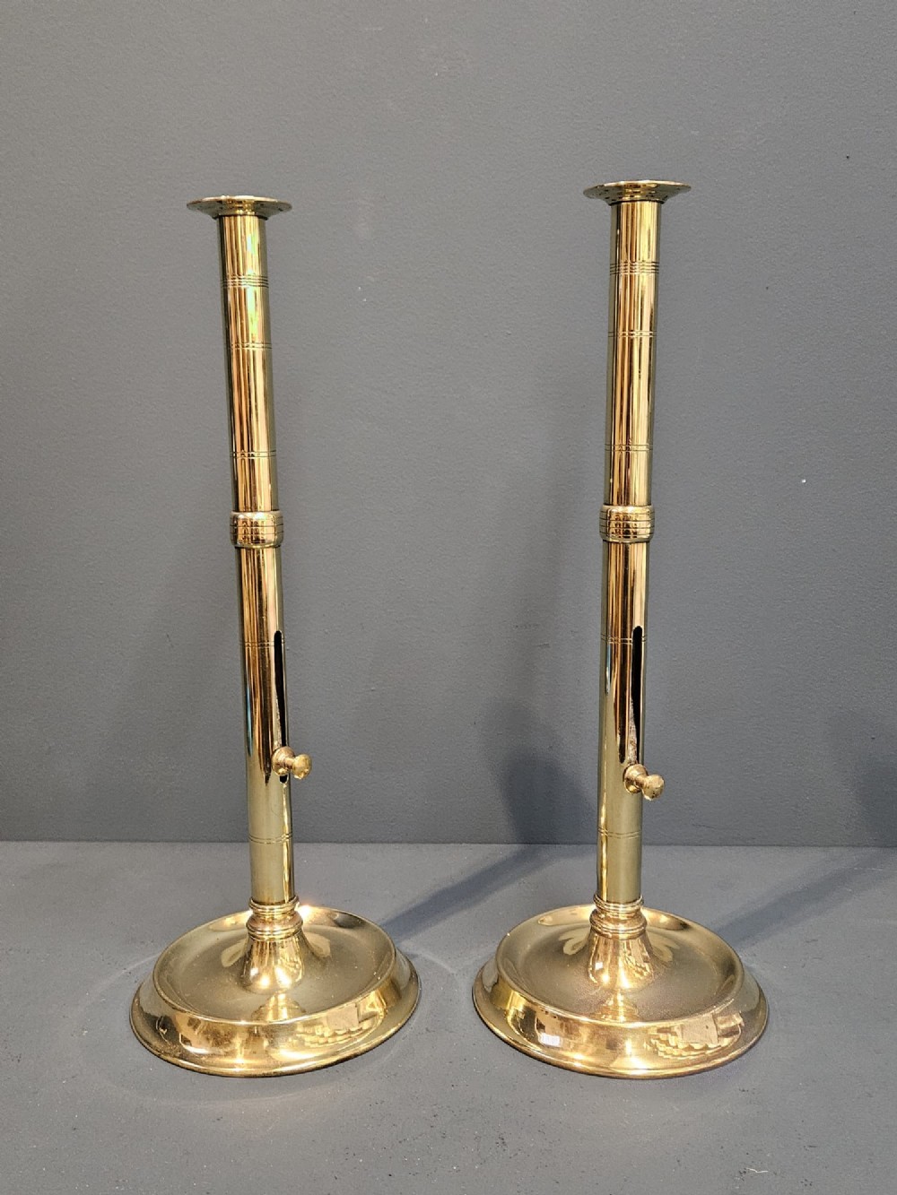 Pair of Tall George III Candlesticks