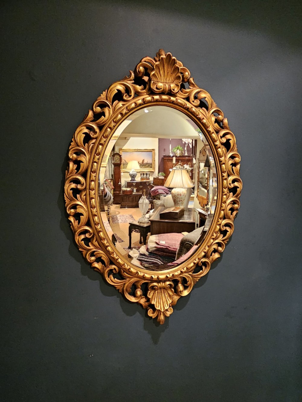 Victorian Timber Gilt Oval Mirror