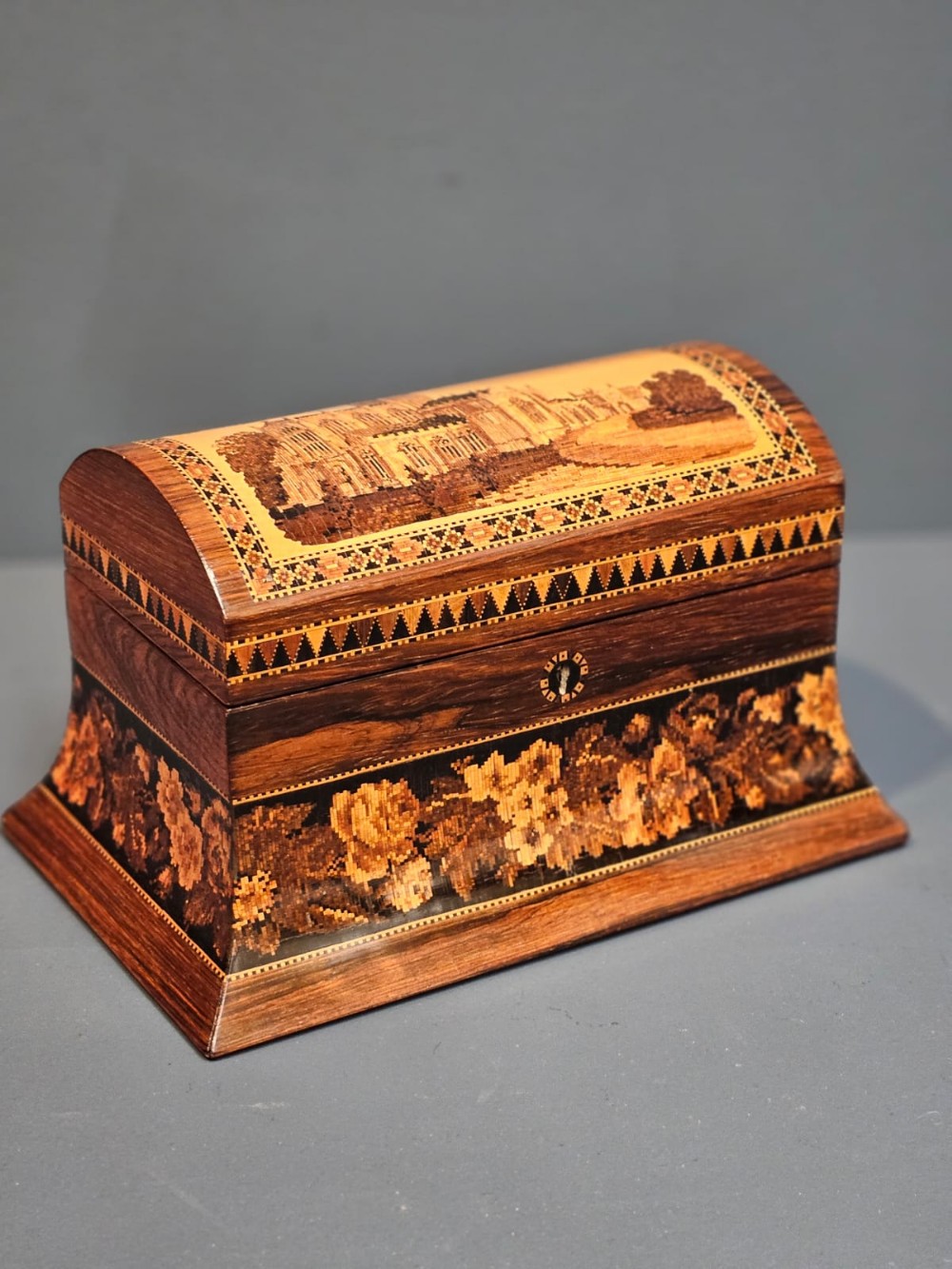 Victorian Tunbridge Ware Letter Casket