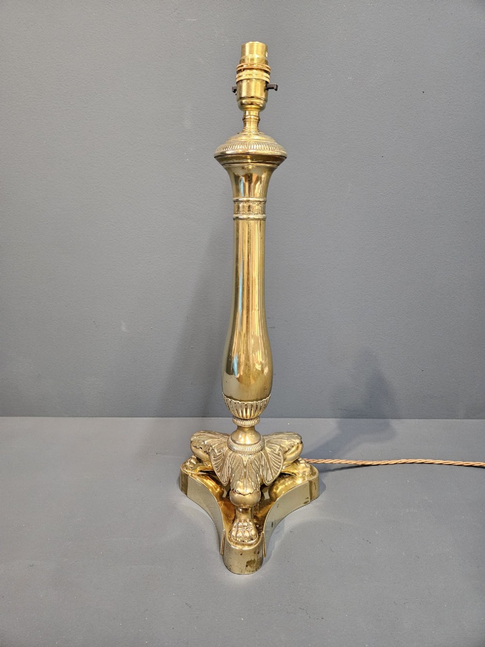 Edwardian Brass Table Lamp