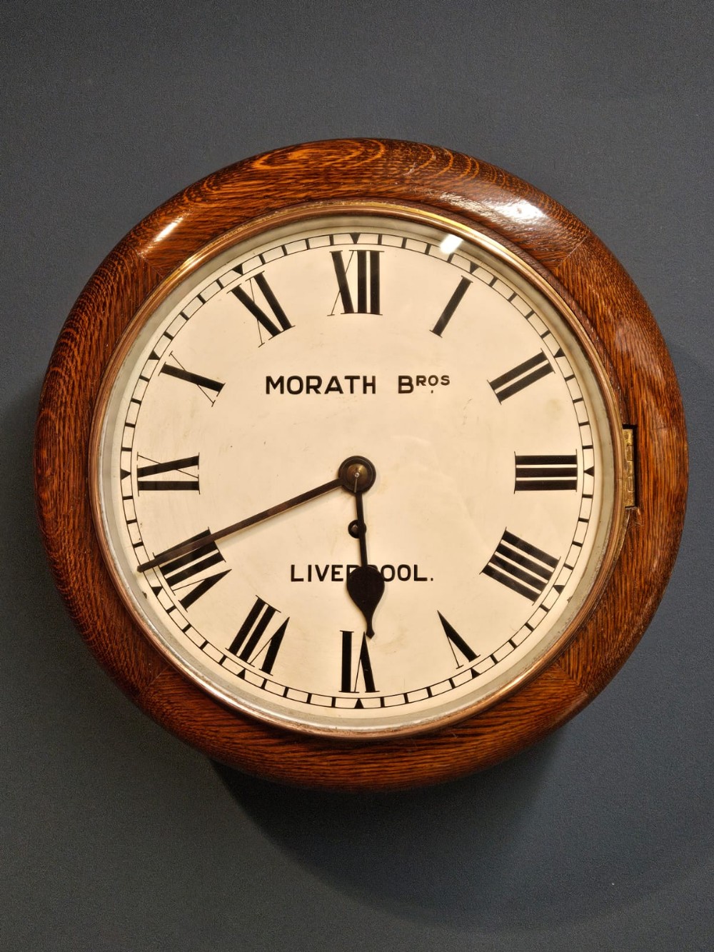 Victorian Oak Fusee Dial Clock