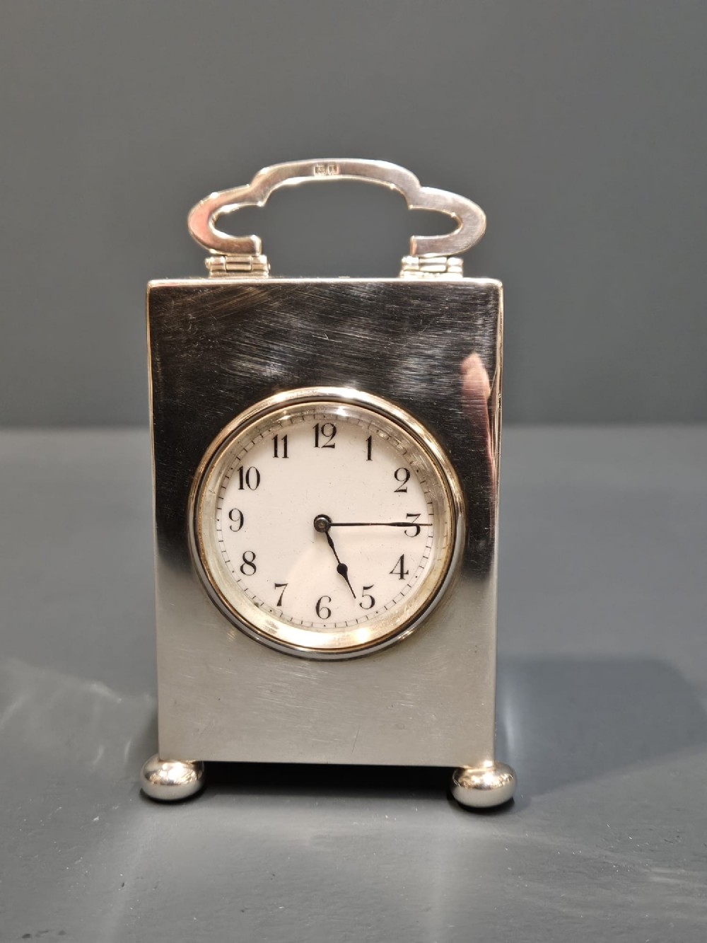 Immaculate Edwardian Silver Carriage Clock
