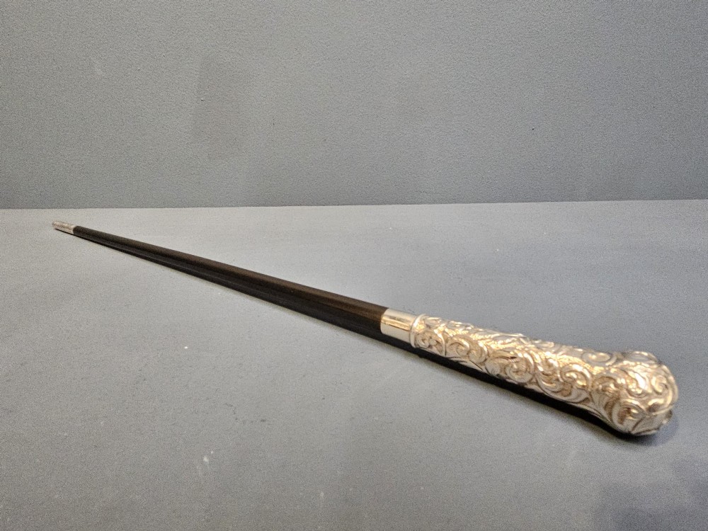 Victorian Silver & Ebony Conductor's Baton