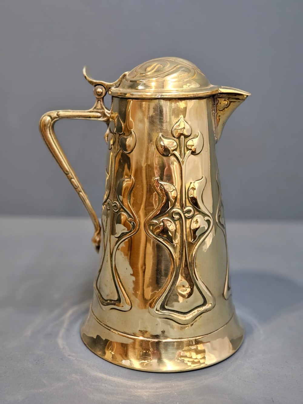 Art Nouveau Brass Jug