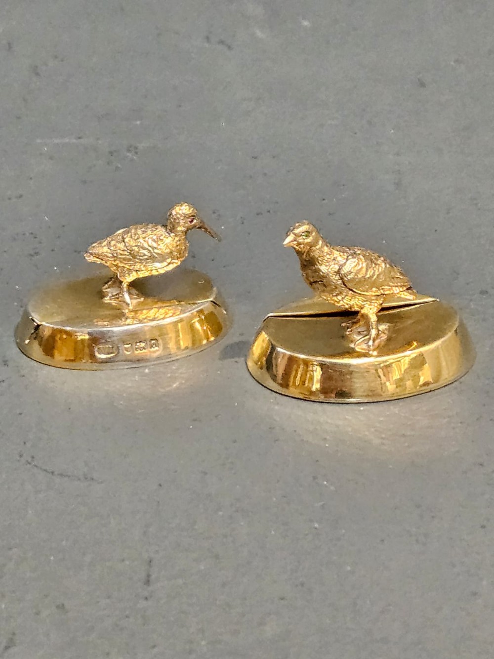 Edwardian Silver Gilt Menu Holders