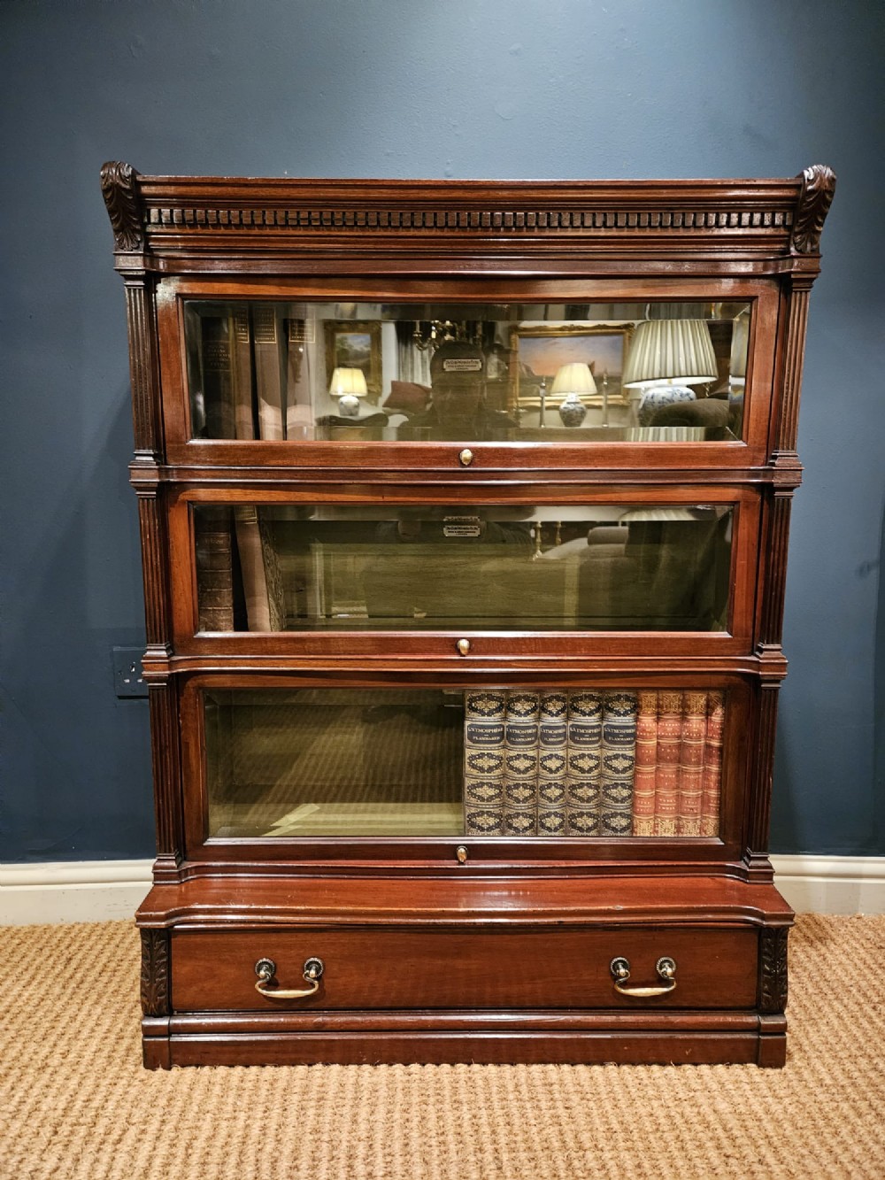 Outstanding Mahogany Globe Wernicke Bookcase