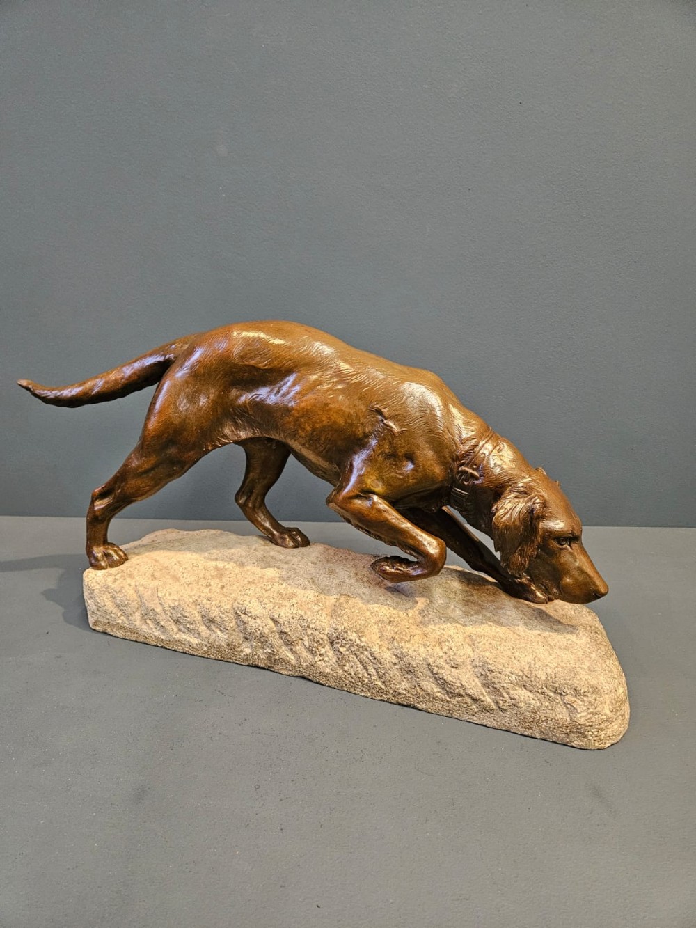 Bronze of a Pointer by Georges Gardet