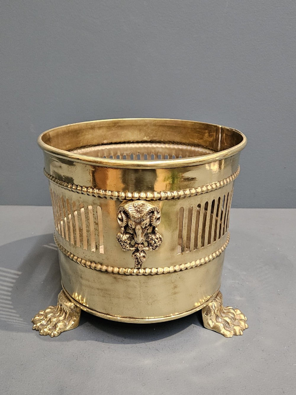 Victorian Brass Planter