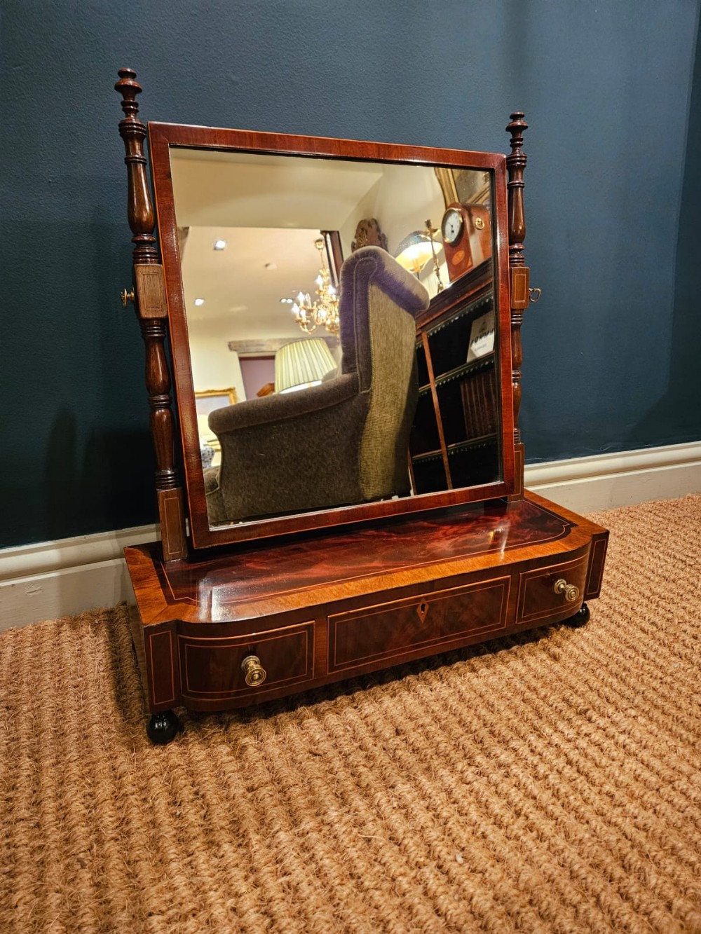 Early Victorian Mahogany Toilet Mirror