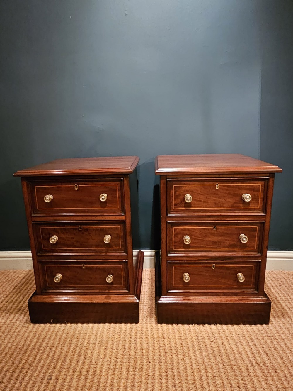 Pair of Victorian Mahogany Bedside Cabinets
