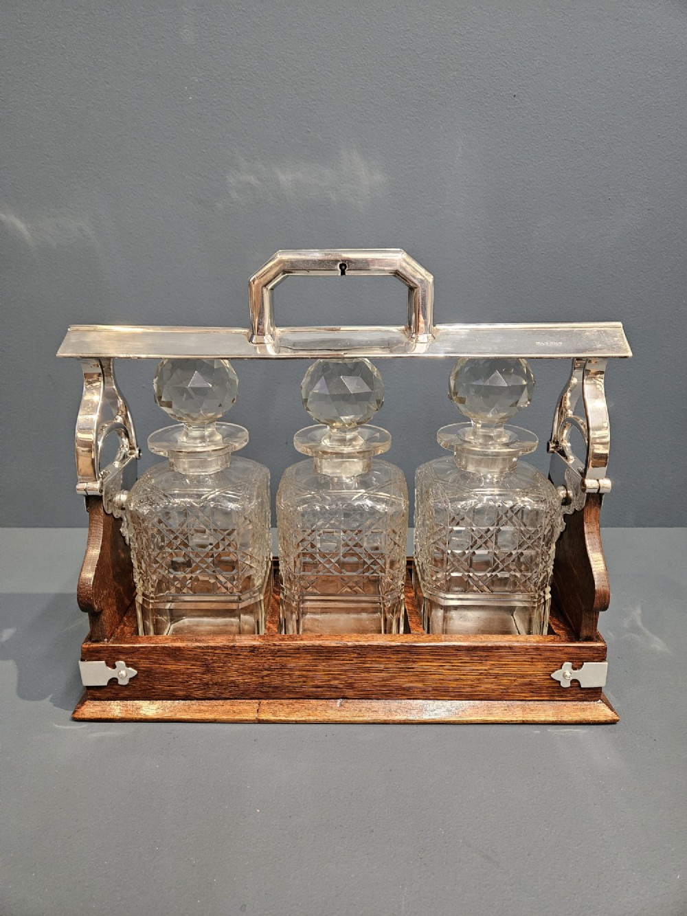 Victorian Briefcase Opening Tantalus by Hobbs