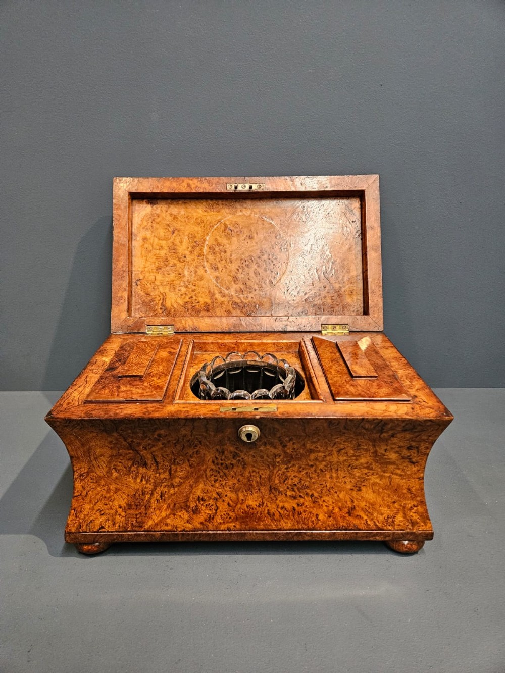 Superb Regency Pollard Oak Tea Caddy