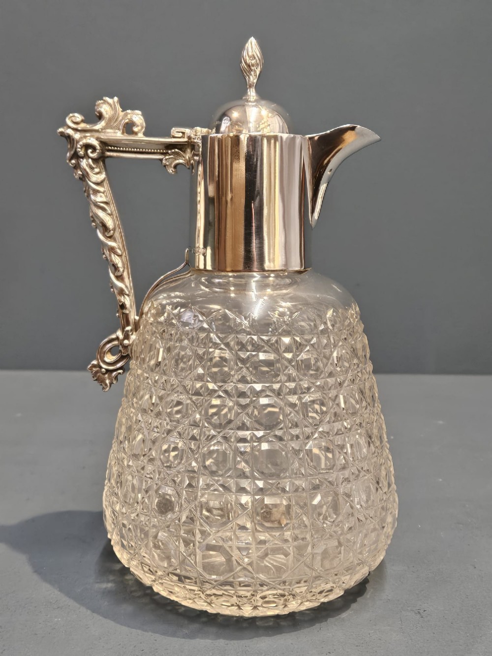 Victorian Silver and Crystal Claret Jug