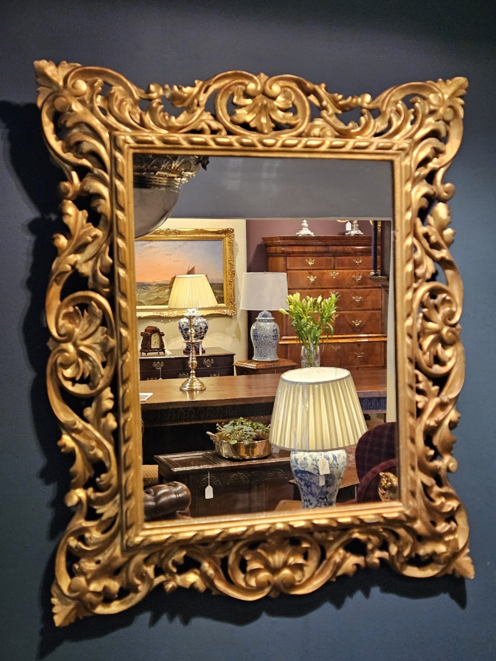 Victorian Timber Gilt Florentine Mirror