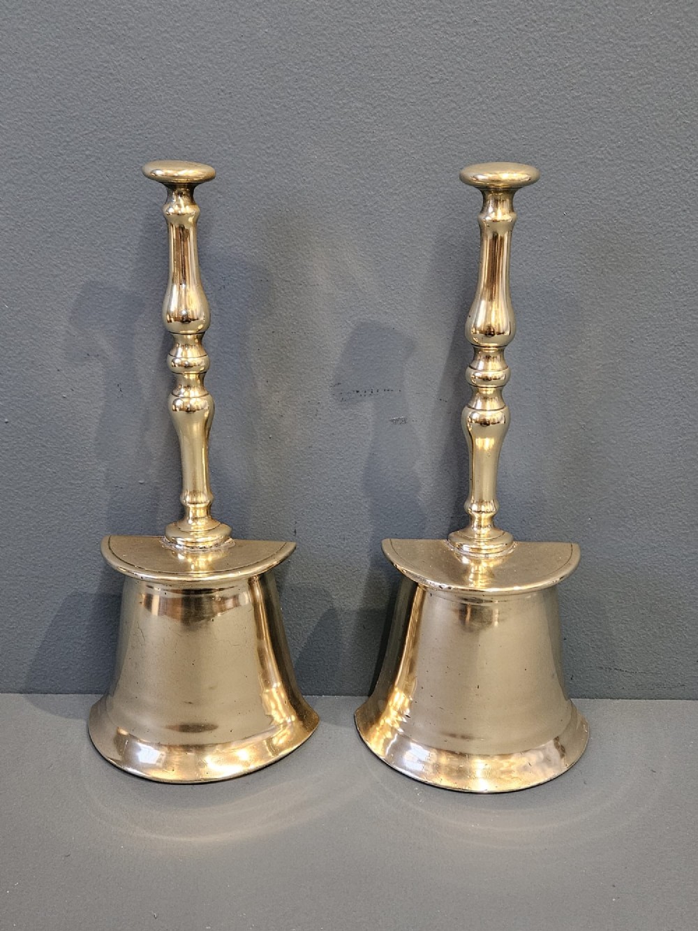 Matching Pair of Regency Brass Door Stops