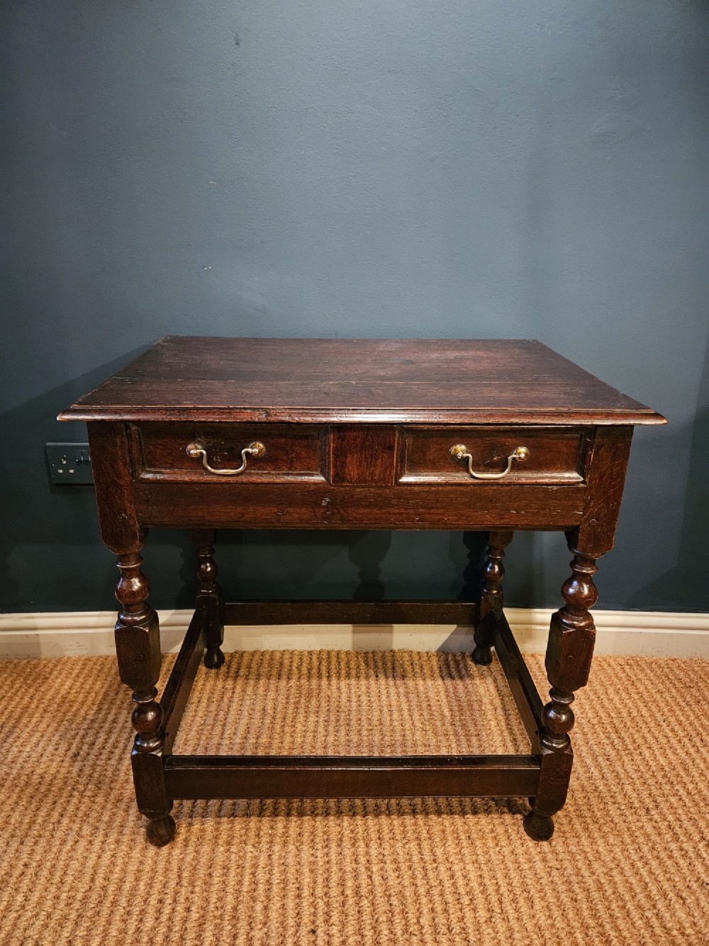 Period Oak Single Drawer Side Table