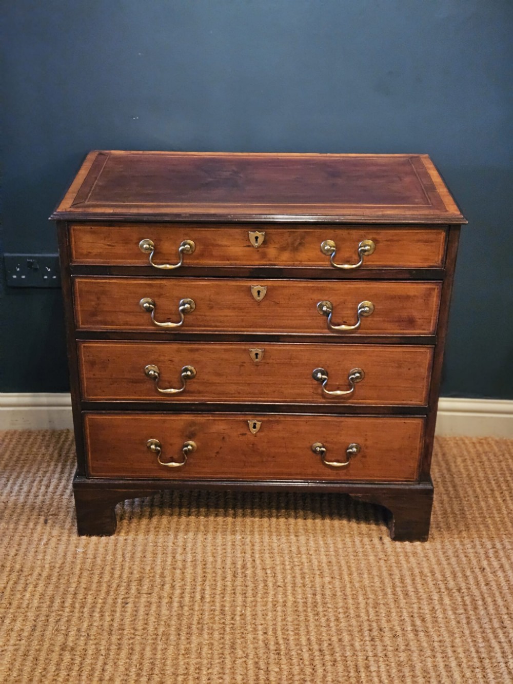 Regency Mahogany Satinwood Crossbanded Chest of Drawers