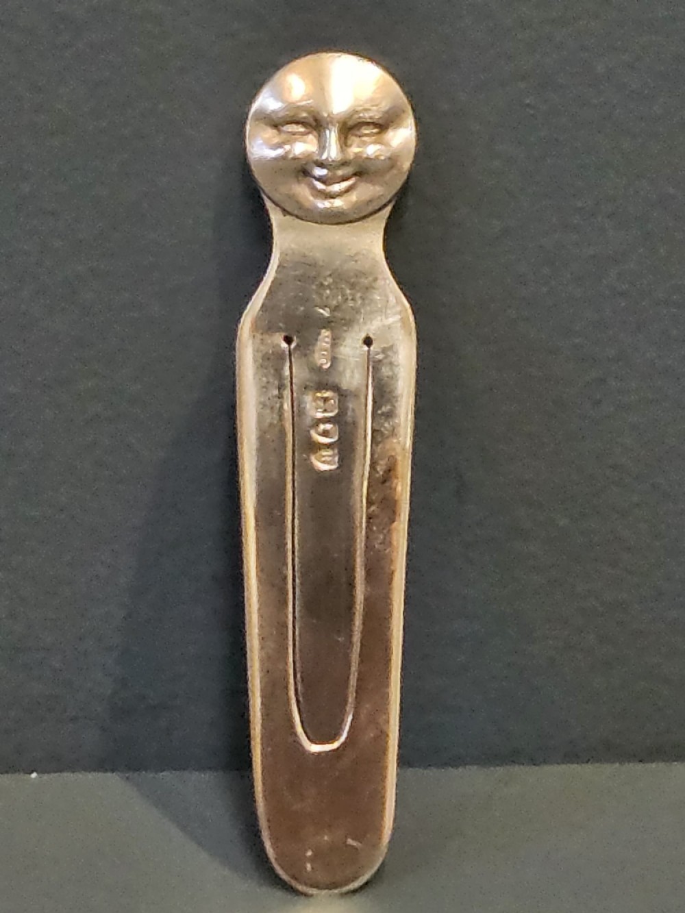 Victoria Sampson Mordan Moon Face Silver Bookmark