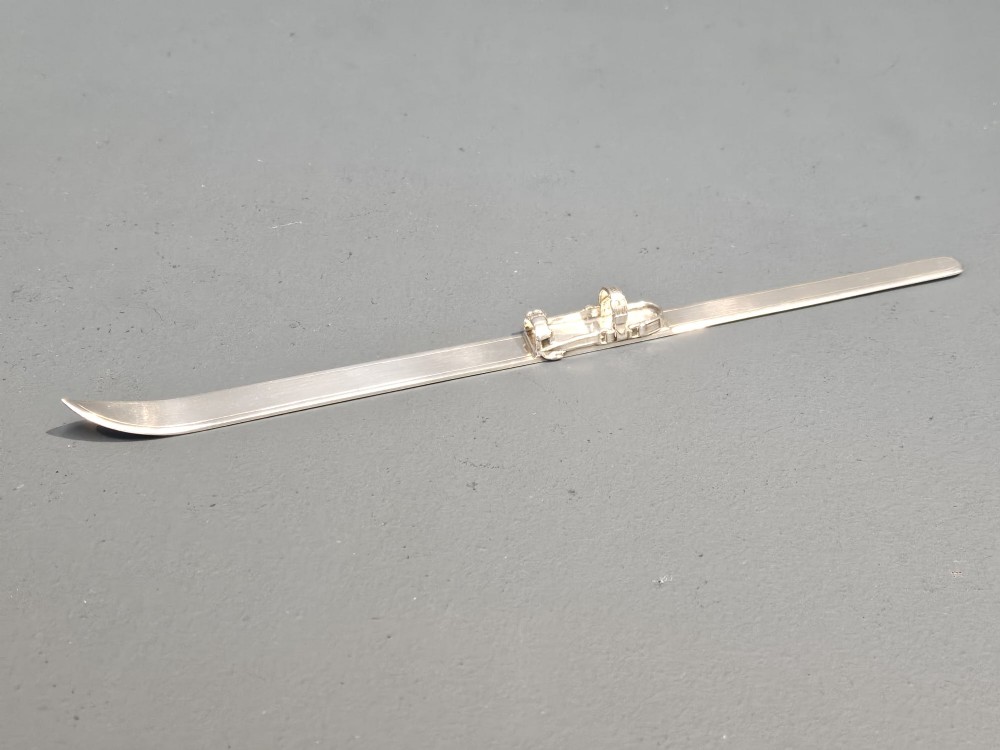 Unusual Silver Ski Paper Knife