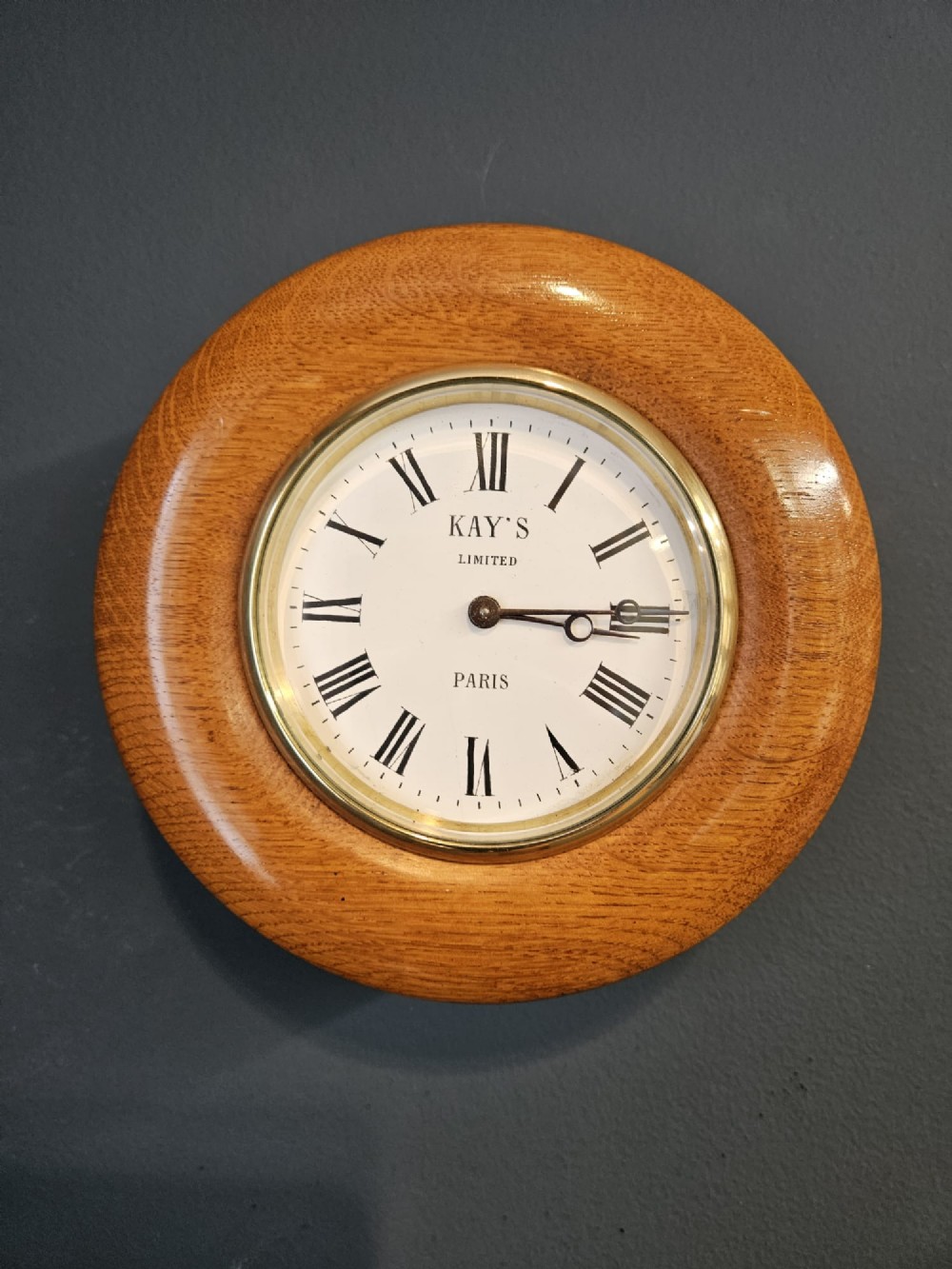 Rare Kays Paris Pork Pie Station Masters Clock
