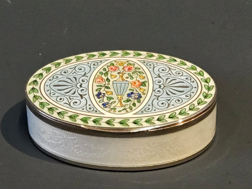 Outstanding Silver and Enamel Table Box