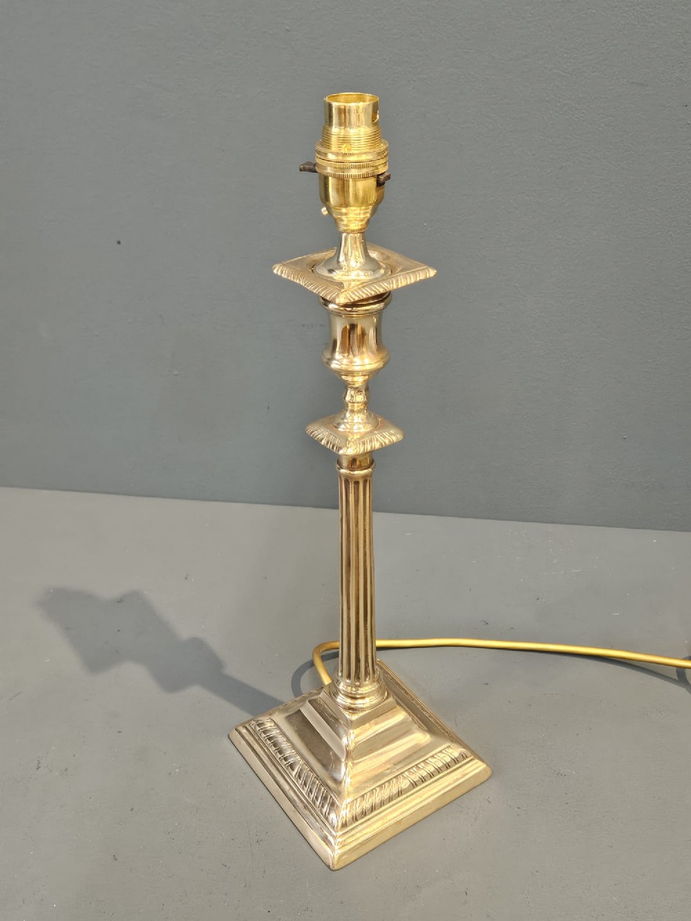 Edwardian Cast Brass Table Lamp