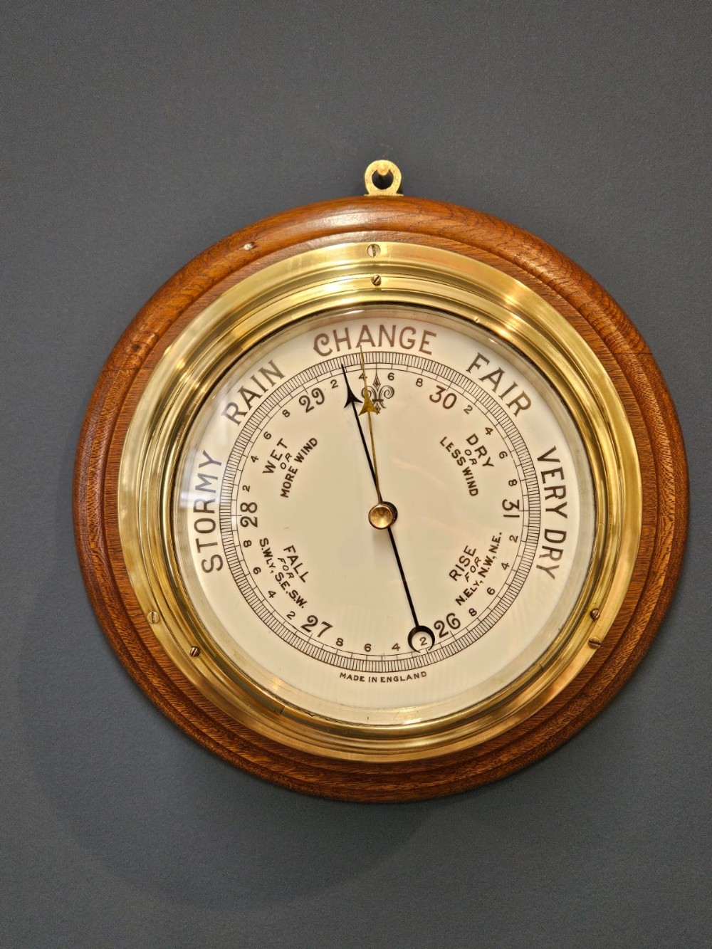 Victorian Bulk Head Marine Barometer