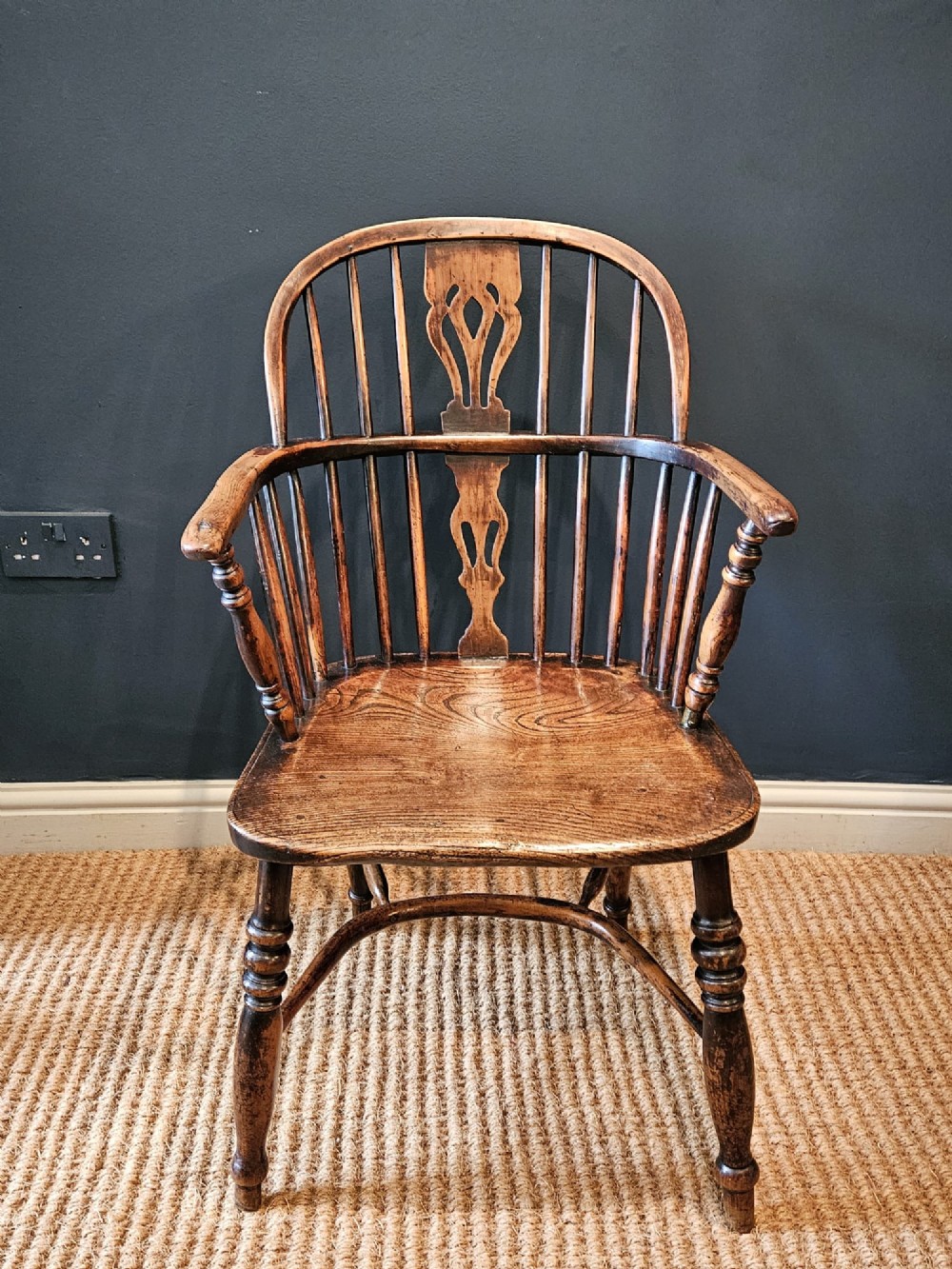 George III Yew Wood Windsor Chair