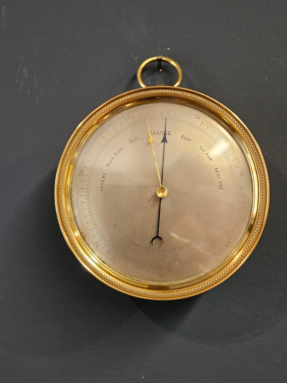 Victorian Bronze Cased Marine Barometer