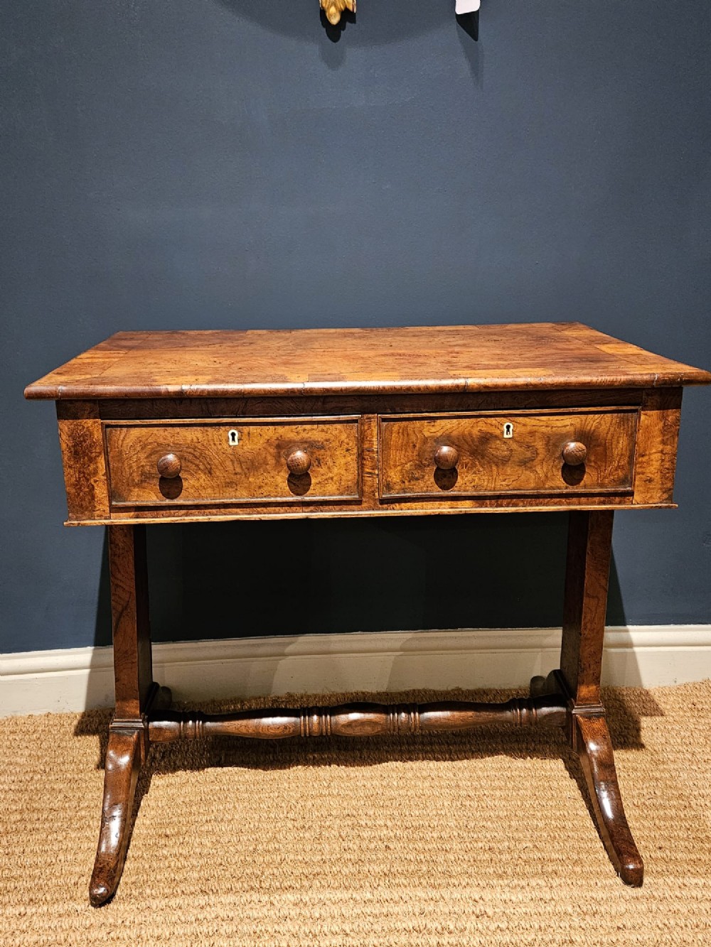 Small Regency Pollard Oak Country House Library Table