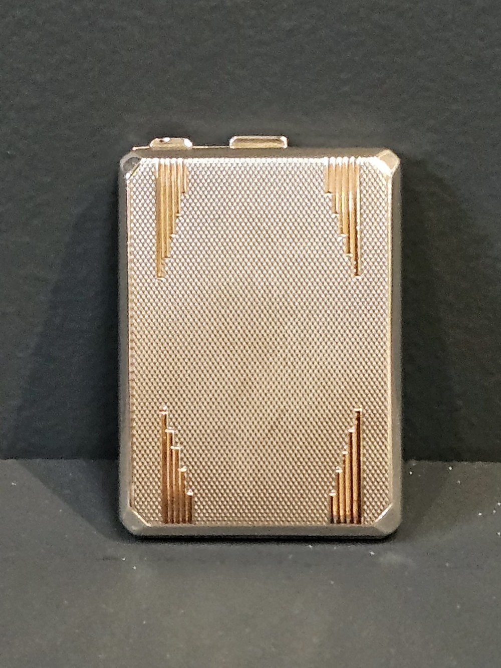 Silver and 9ct Gold Match Case