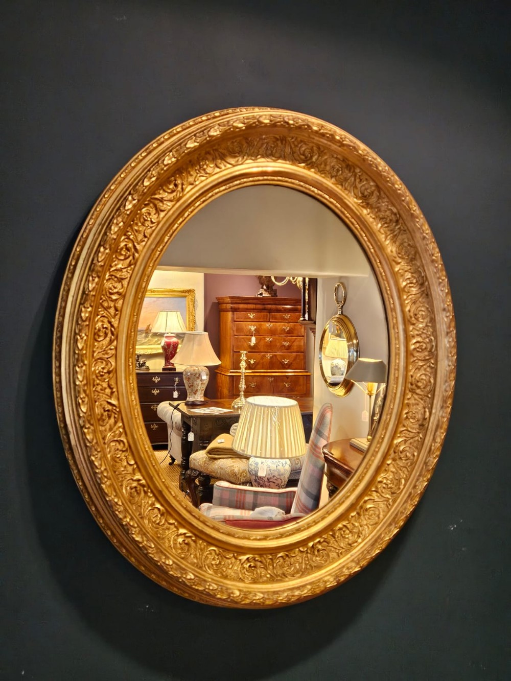 Victorian Timber Gilt Oval Mirror