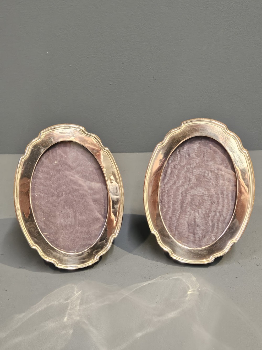 Matching Pair of Silver Photo Frames