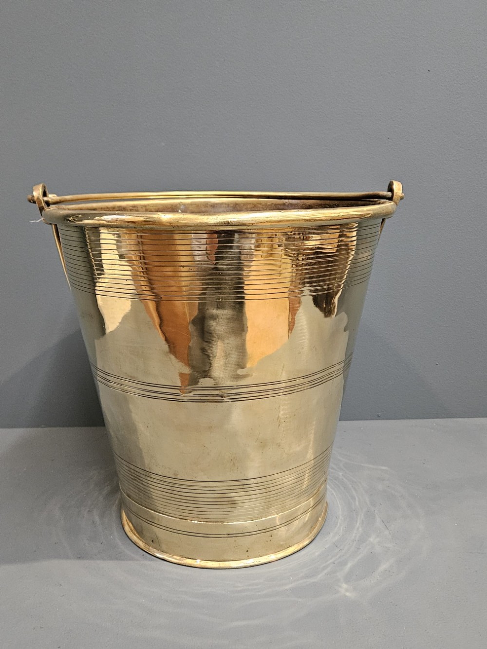 Early Victorian Brass Campaign Bucket