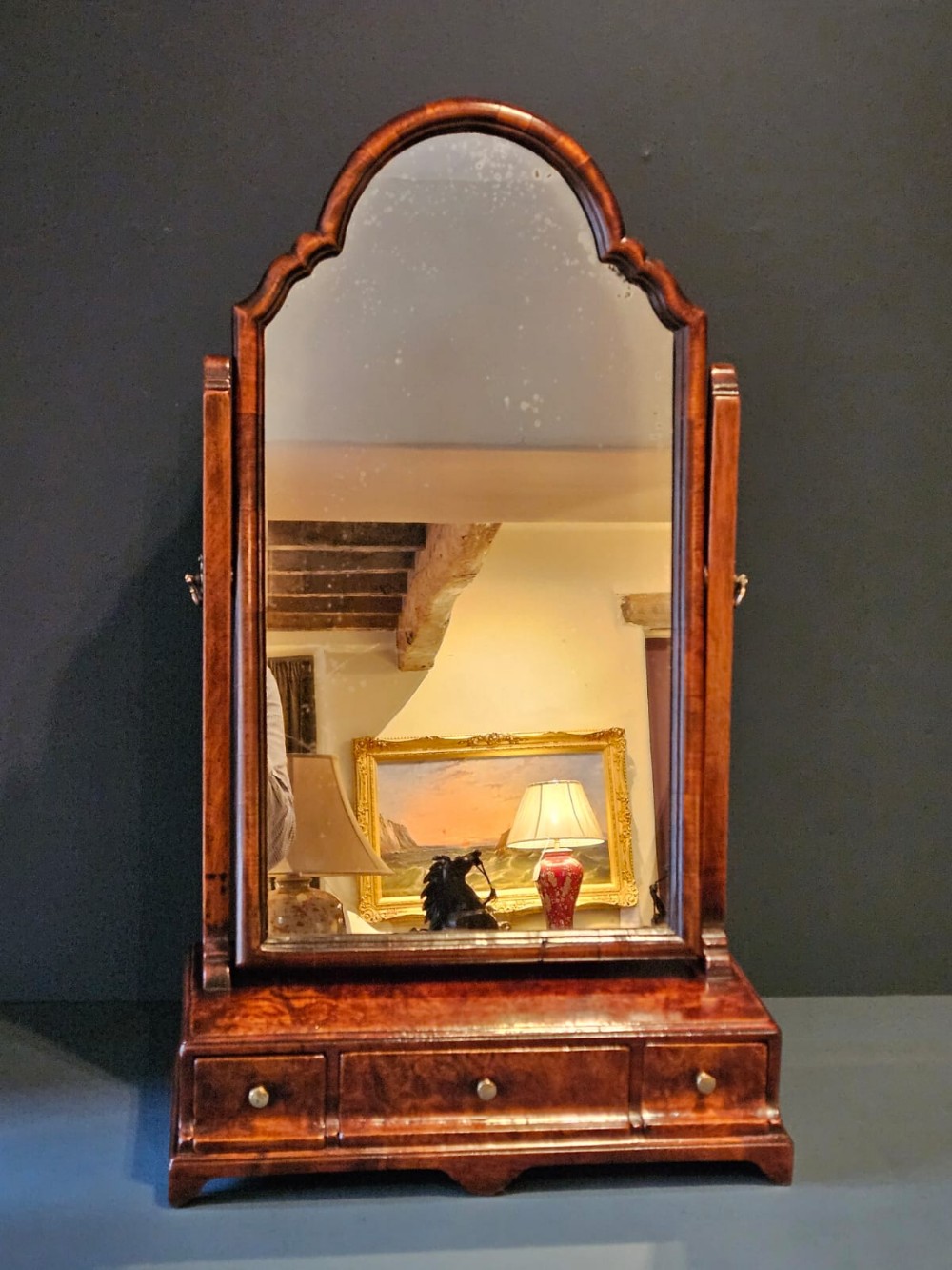 George II Burr Elm Toilet Mirror